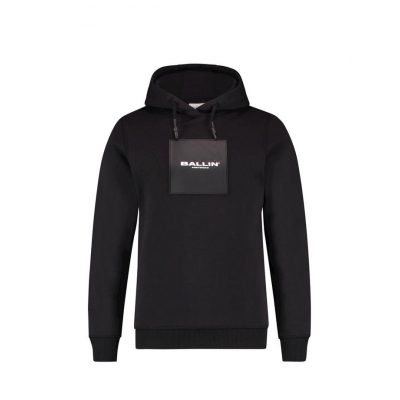 BALLIN AMSTERDAM KIDS MID BOX LOGO HOODIE ZWART BALLIN AMSTERDAM KIDS MID BOX LOGO HOODIE ZWART